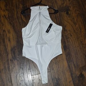 White Women One Piece Bodysuit
